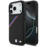 BMW M Tricolor Metal Logo Case with MagSafe for iPhone 17 Pro 6.3" Black - BMHMP17L25PCSPEK