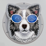 Nimmy Glasses Cool Dog Face Case with Detachable MagSafe Grip Stand for iPhone 17 Pro 6.3" Grey Blue - N-YJKM-CXZJ-IP17-PRO-028