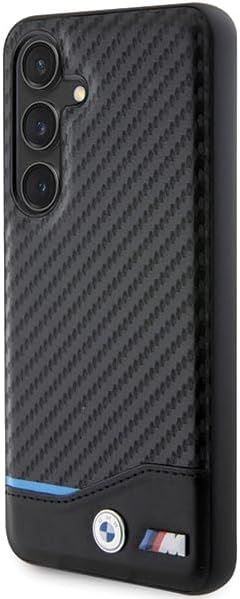 BMW Genuine Leather Carbon Case for Samsung Galaxy S24 6.2" Black - BMHCS24S22NBCK