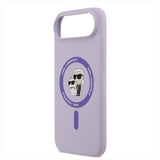 Karl Lagerfeld Liquid Silicone Karl and Choupette Case with MagSafe for iPhone 17 Air 6.5" Purple - KLHMP17MSCMKCRHU