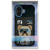 Nimmy Cool & Cute 2.0 Little Rich Tycoon Dog Case with MagSafe for iPhone 17 6.3" Black Blue - N-KMLL-IP17-01