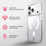 Tech21 Evo Clear Case with MagSafe for iPhone 17/18 Pro 6.3" Clear - T21-11655