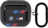 BMW M Series Multiple Coloured Lines Cover for Airpods 3 Black - BMA322SWTK