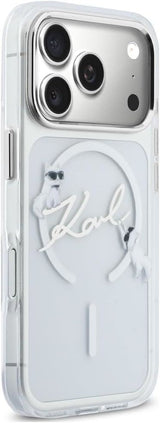 Karl Lagerfeld Script Logo Case with MagSafe for iPhone 17/18 Pro Max 6.9" Clear - KLHMP18X5HKSCAH