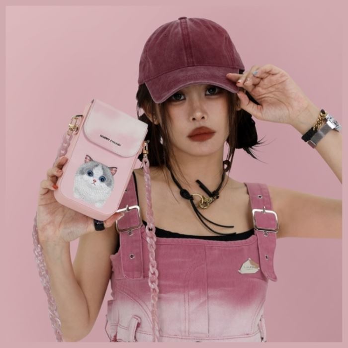 Nimmy Big Eyed Pet 2.0 Cat Phone Bag Pink - N-XDY-SJB-07