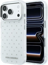 Karl Lagerfeld IML Rhinestones Allover and Electroplated Logo Case for iPhone 17/18 Pro 6.3" White - KLHCP18L6HCRDKLH