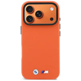 BMW M Series Metal Logo Case with MagSafe & Camera Stand for iPhone 17 Pro Max 6.9" Orange - BMHMP17X25PFWKCKO