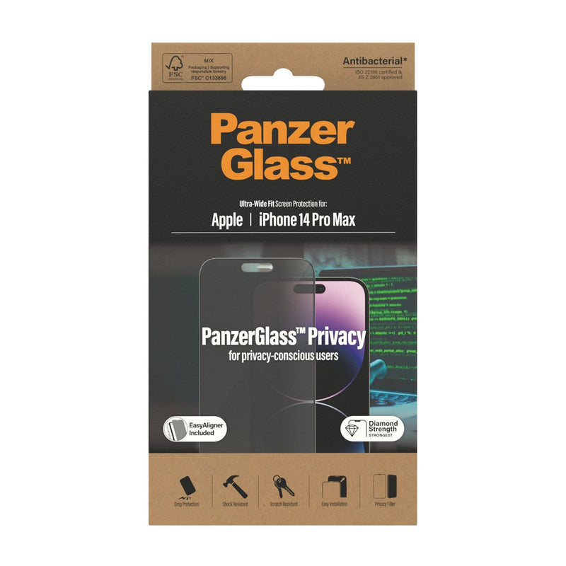 Panzer Glass Ultra Wide Fit Privacy Screen Protection for iphone 14 Pro Max  6.7" - P2786