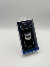 Nimmy Glass Cool Cat Face Case with Detachable MagSafe Grip Stand for iPhone 17 Air 6.5" Black Blue - N-YJKM-CXZJ-IP17-AIR-03
