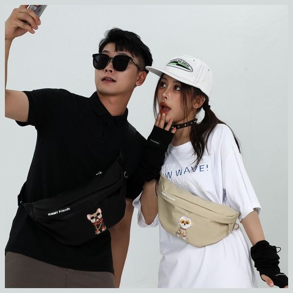 Nimmy Glasses Cool Cat Shoulder Crossbody Bag Grey - N-YJ-XB-05-A