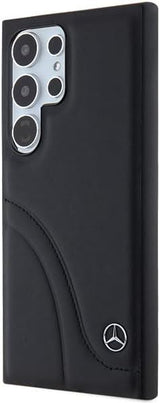 Mercedes Benz Genuine Leather Star Logo Case for Samsung Galaxy S24 Ultra 6.8" Black - MEHCS24L23RBCSK