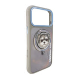 Nimmy Big Eye Cute Pet Yorkie Dog Face Case with Detachable MagSafe Grip for iPhone 17 Pro Max 6.9" Grey Blue - N-XDY-CXZJZH-IP17-PRO-MAX-027