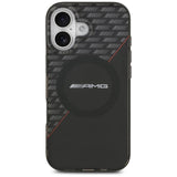 AMG Double Layer Transparent Rhombs Case with MagSafe for iPhone 17 6.3" Black Red - AMHMP17S24HRDKR