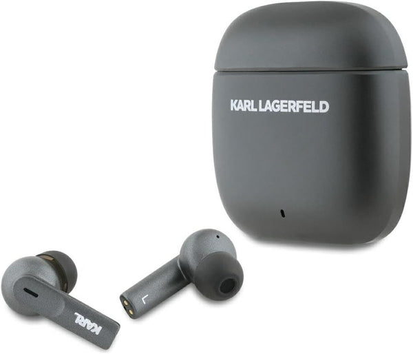 Karl Lagerfeld TWS Metal Printed Logo ANC/ENC Earphones Black - KLTWSM1ALELK