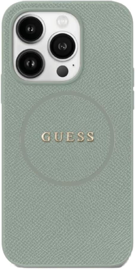 Guess PU Grained Classic Logo Case with MagSafe for iPhone 16 Pro 6.3" Green - GUHMP16LPGHSMMN
