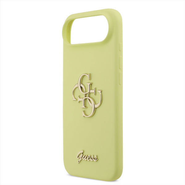 Guess Liquid Silicone 4G Metal Logo Case for iPhone 17 Air 6.5" Yellow - GUHCP17MSC4GLMY
