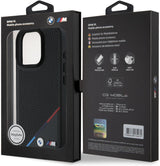 BMW M Perforated Tricolor Line Case with MagSafe for iPhone 16 Pro Max 6.9" Black - BMHMP16X23PUPDK