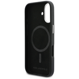Karl Lagerfeld Karl & Choupette Head Pins Saffiano Case with MagSafe iPhone 17 6.3" Black - KLHMP17S6PFKCLK