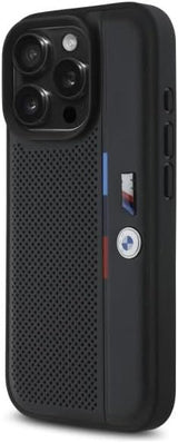 BMW M Perforated Tricolor Detail Line Case for iPhone 16 Pro Max 6.9" Black - BMHCP16X23PUPVK