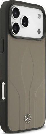 Mercedes Leather The Move Case with MagSafe for iPhone 17 Pro Max 6.9" Taupe - MEHMP17X25ROLAUT