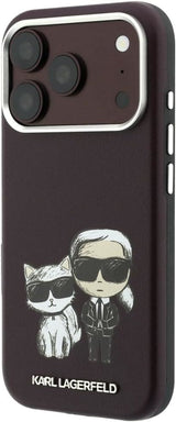 Karl Lagerfeld Smooth PU Leather Case with Sketch Print and MagSafe for iPhone 17/18 Pro 6.3" Burgundy - KLHMP18L6PWKCIDR