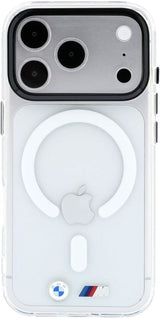 BMW M IML Glossy Metal Logo Trims Case with MagSafe for iPhone 17/18 Pro 6.3" Clear - BMHMP18L26HTGMILH