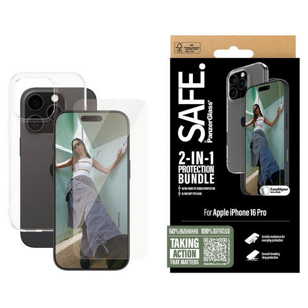 Panzer Glass 2 in 1 Protection Bundle for iPhone 16 Pro 6.3" Clear - BSAFE95897