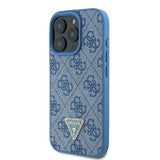 Guess Leather Metal Logo Strass Crossbody Case for iPhone 16 Pro Max 6.9" Blue - GUHCP16XP4TDSCPB