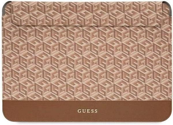 Guess Gcube Stripes Laptop Sleeve for 14" MacBook Brown - GUCS14HGCFSEW