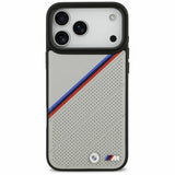 BMW M Tricolor Metal Logo Case with MagSafe for iPhone 17 Pro Max 6.9" Grey - BMHMP17X25PCSPEG
