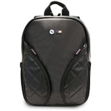BMW M Series Carbon Pockets 16" Backpack with Metal Logo Black - BMBP15PCASEPOK