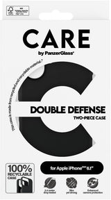 Panzer Glass Care Double Defense Case for iPhone 16 6.1" Black - 1333