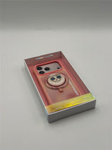Nimmy Big Eye Cute Pet Ragdoll Cat Face Case with Detachable MagSafe Grip for iPhone 17 Pro 6.3" Pink - N-XDY-CXZJZH-IP17-PRO-07-D