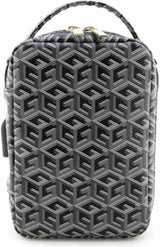Guess GCube Stripe Metal Logo Organizer Travel Bag Black - GUHBHGCFSEK