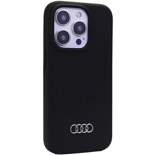 Audi Silicone Case for iPhone 15 Pro 6.1" Black - AU-LSRIP15P-Q3/D1-BK