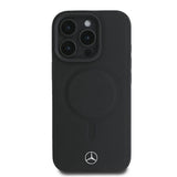 Mercedes Smooth Leather Case with MagSafe for iPhone 16 Pro Max Case 6.9" Black - MEHMP16X23RCMK