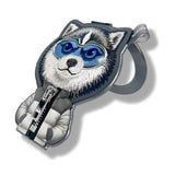 Nimmy Cool & Cute 2.0 Husky Embroidery Magnetic Stand with MagSafe Grey - N-KM-BSZJ-017