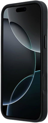 Mercedes Benz Crossed Lines Leather Case with MagSafe for iPhone 17 Pro 6.3" Black - MEHMP17L25PSECLK
