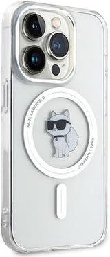 Karl Lagerfeld Choupette Hard Case with MagSafe for iphone 15 Pro 6.1" Clear - KLHMP15LHFCCNOT