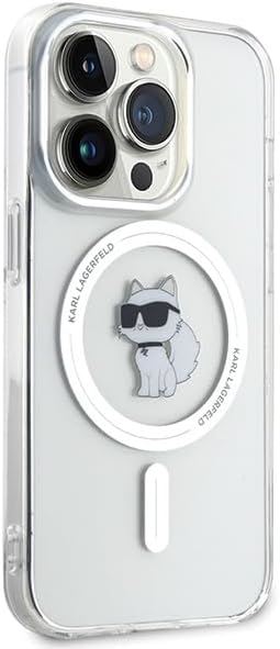 Karl Lagerfeld Choupette Hard Case with MagSafe for iphone 15 Pro 6.1" Clear - KLHMP15LHFCCNOT