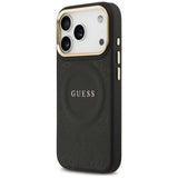Guess Peony Hot Stamp Case with MagSafe for iPhone 17 Pro 6.3" Black - GUHMP17LPSAMSECK