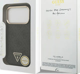 Guess 4G Triangle Logo Case with MagSafe for iPhone 17 Pro 6.3" Black Gold - GUHMP17LP4GTDGMK