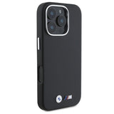 BMW M Series Smooth Full Wrapped Metal Case with MagSafe for iPhone 16 Pro 6.3" Black - BMHCP16L2PMWK