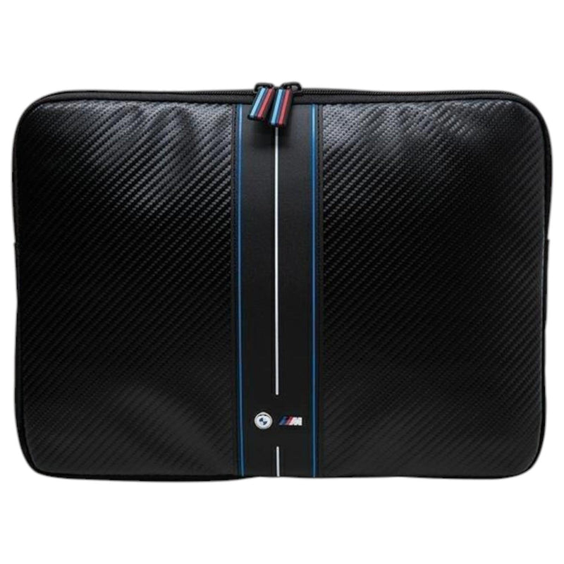 BMW Carbon and Blue Stripe Sleeve for 16" Laptop Black - BMCS16COMSCAKL