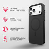 Tech21 Evo Pulse Fauvxen Case with MagSafe for iPhone 17/18 Pro Max 6.9" Black - T21-11676