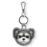 Nimmy Big Eye Cute Pet Yorkie Dog Face Airtag Keychain Grey - N-XDY-YSK-027