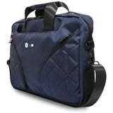 BMW M Series Nylon Pockets 16" Laptop Bag with Metal Logo Navy Blue - MBCB15PNYPOV