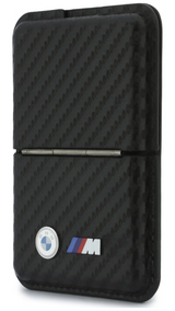 BMW M Carbon Metal Logo Magnetic Card Holder with Stand Black - BMOWMCS26PCILK