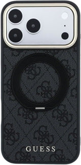 Guess Ring Stand 360 Rotation 4G Classic Logo Case with MagSafe for iPhone 17/18 Pro Max 6.9" Black - GUHMP18X6PS4RSCLK