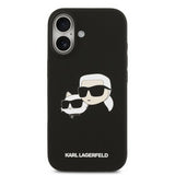 Karl Lagerfeld Liquid Silicone Double Head Case with MagSafe for iPhone 17 6.3" Black - KLHMP17SSKCHPPLK